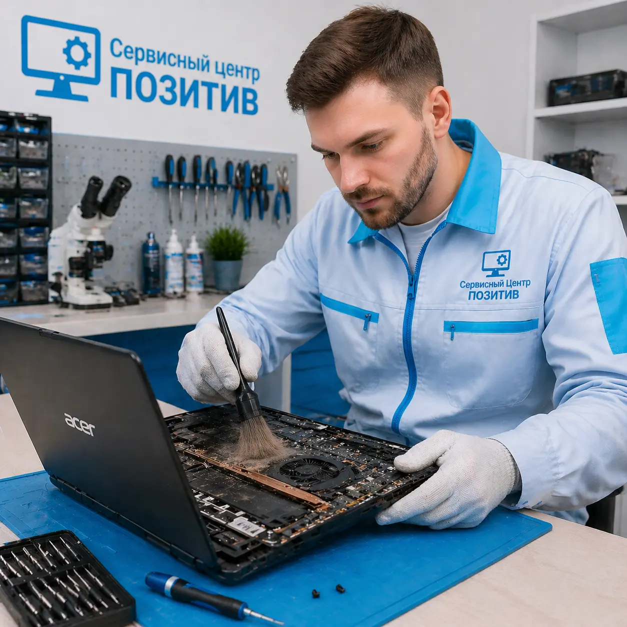 Чистка ноутбука Acer от пыли в Артёме | Замена термопасты