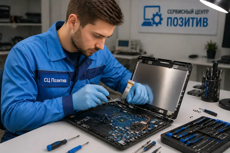 Ремонт шлейфа матрицы ноутбука в Артёме