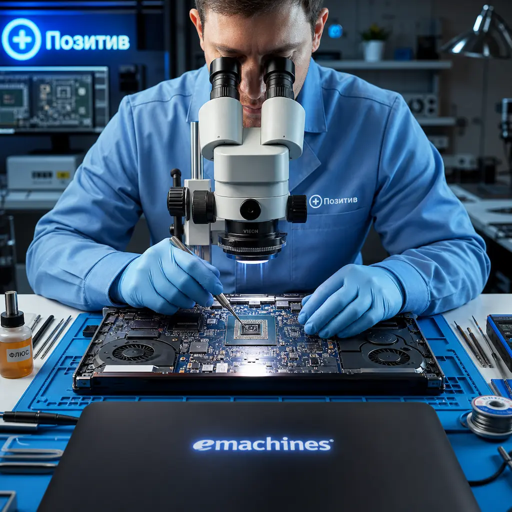 Замена видеокарты ноутбука Emachines в Артёме