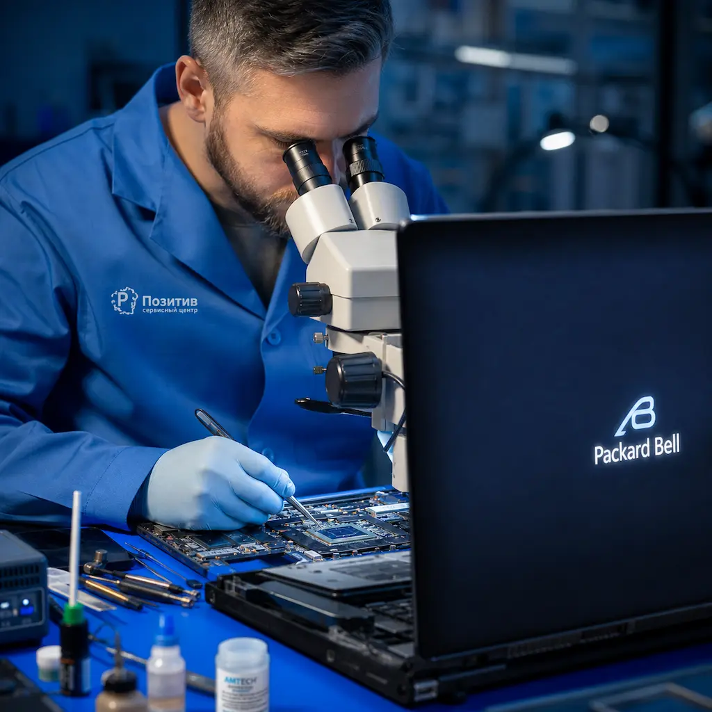 Замена видеокарты ноутбука Packard Bell в Артёме