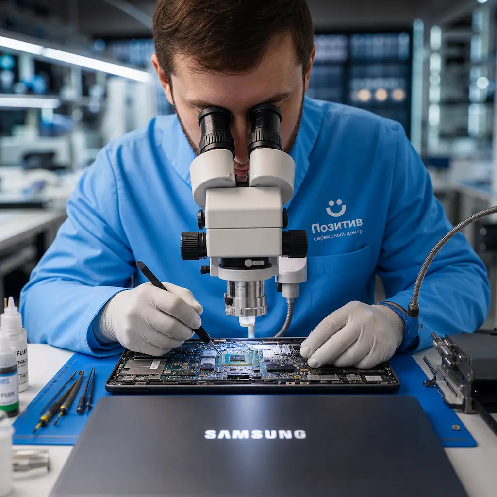 Замена видеокарты ноутбука Samsung в Артёме