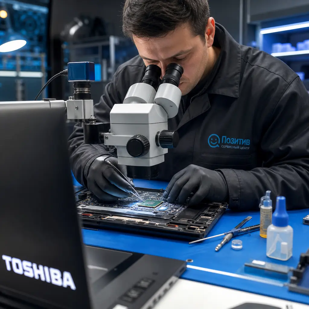 Замена видеокарты ноутбука Toshiba в Артёме