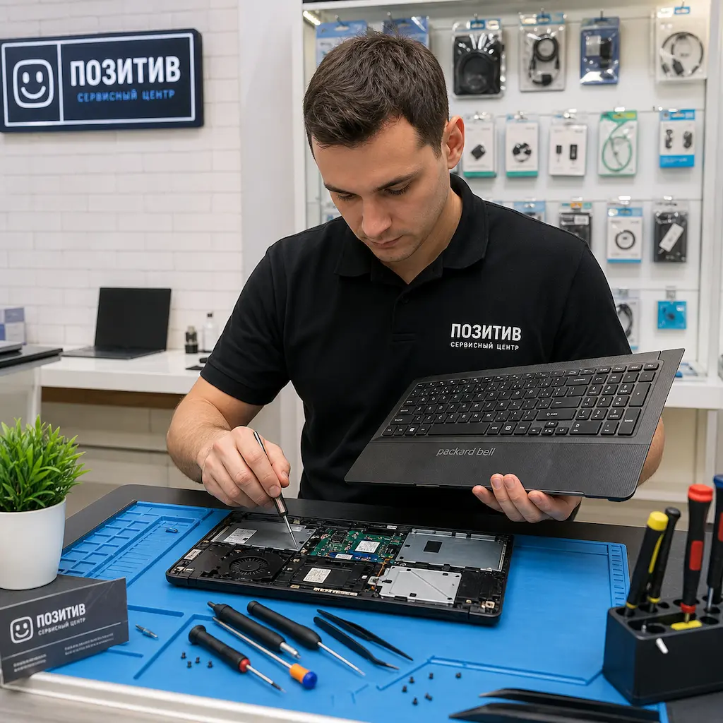 заменить клавиатуру на ноутбуке Packard Bell в Артёме