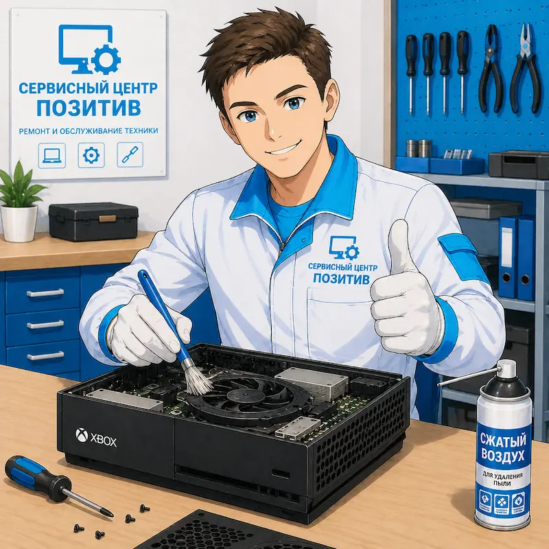 Чистка игровой приставки от пыли в Артёме | Замена термопасты