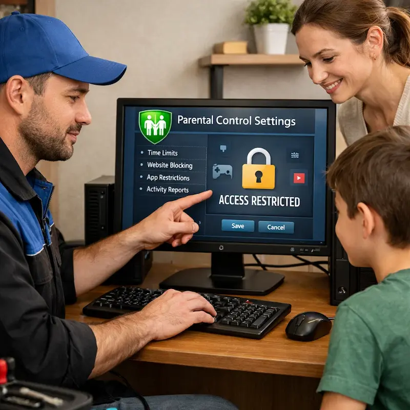 Родительский контроль на компьютере и ноутбуке в Артёме