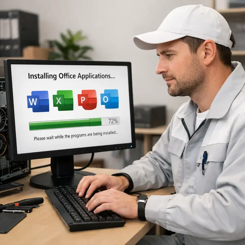 установка офисных программ на компьютер в Артёме