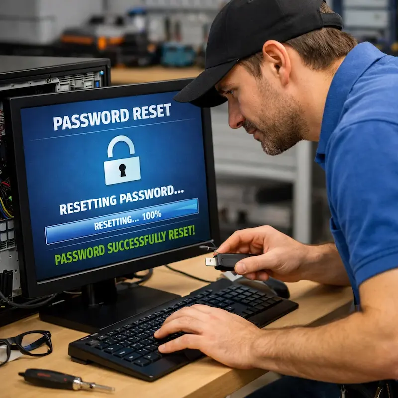 Сброс пароля от компьютера в Артёме