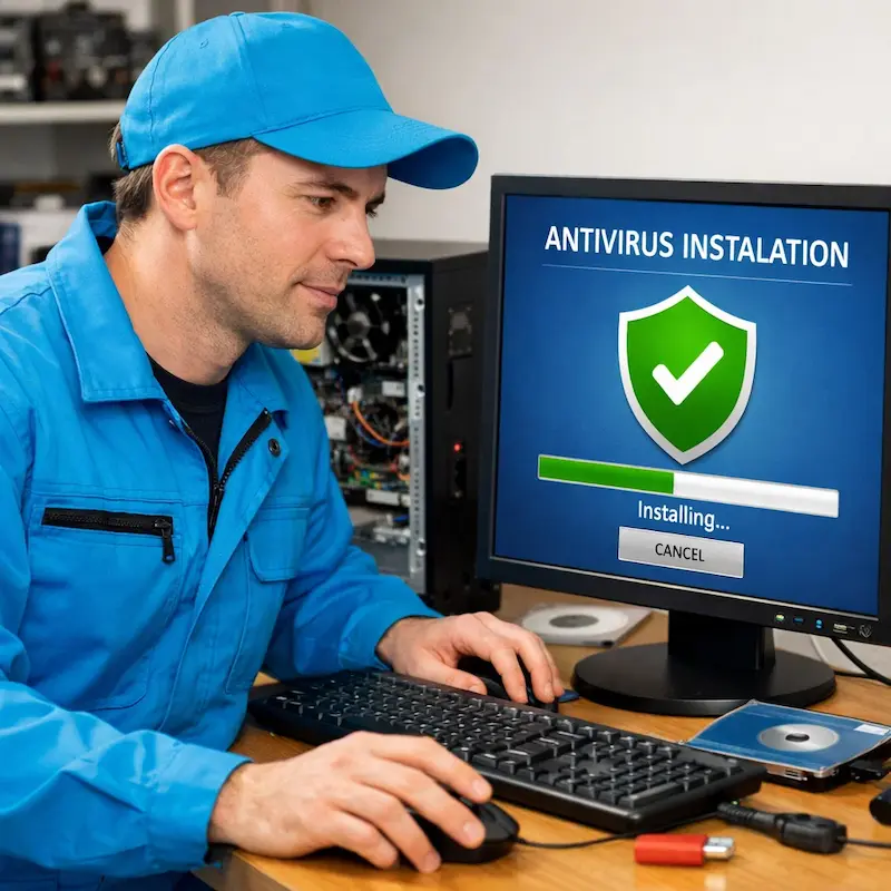 Установка антивируса на ноутбук в Артёме